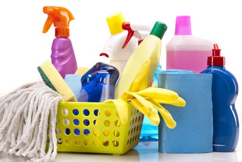Customer concern being assessed by a cleaning service team